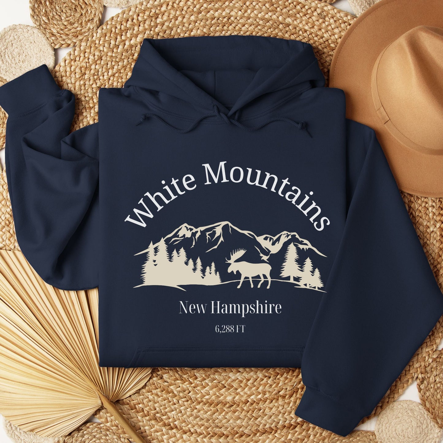 White Mountains New Hampshire Hooded Sweatshirt