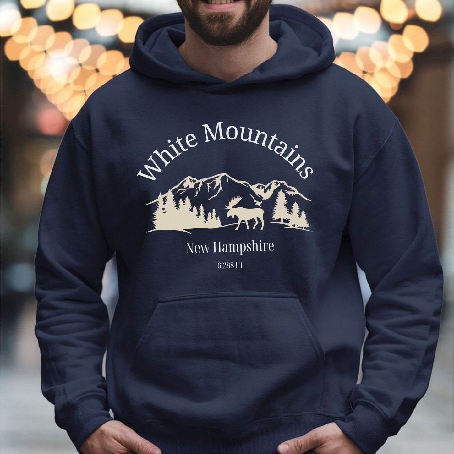 White Mountains New Hampshire Hooded Sweatshirt