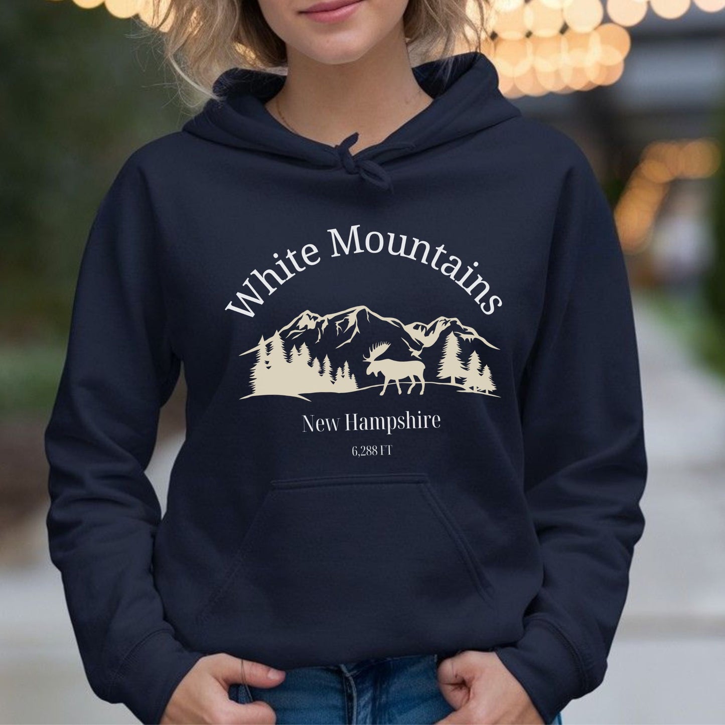 White Mountains New Hampshire Hooded Sweatshirt