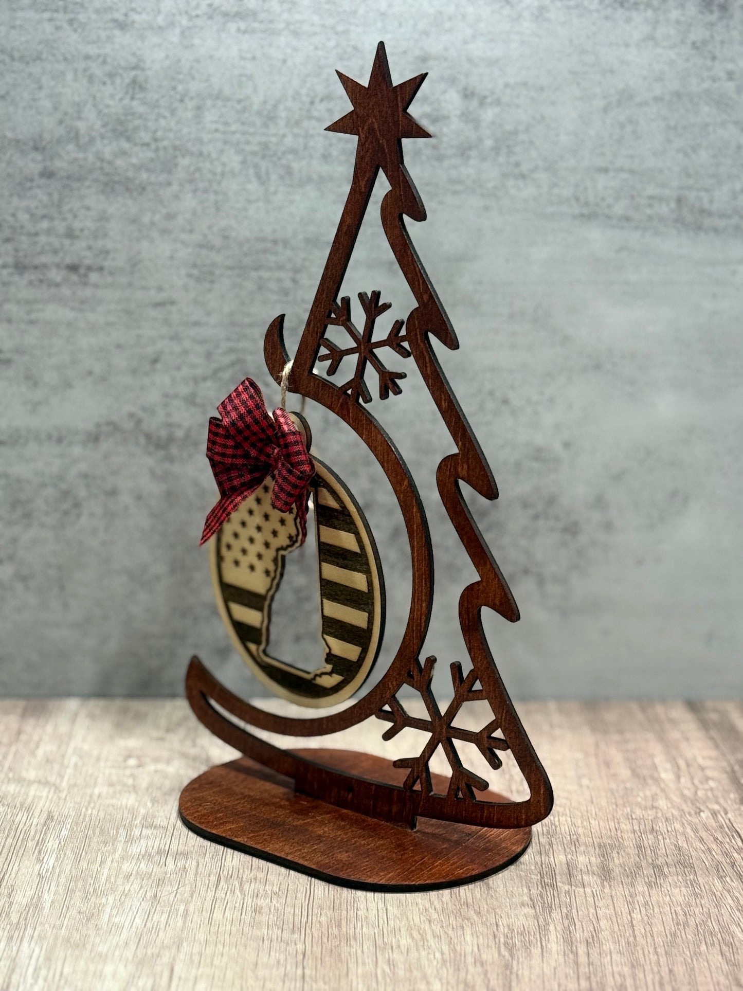 Laser Cut Christmas Tree Ornament Hanger Decor