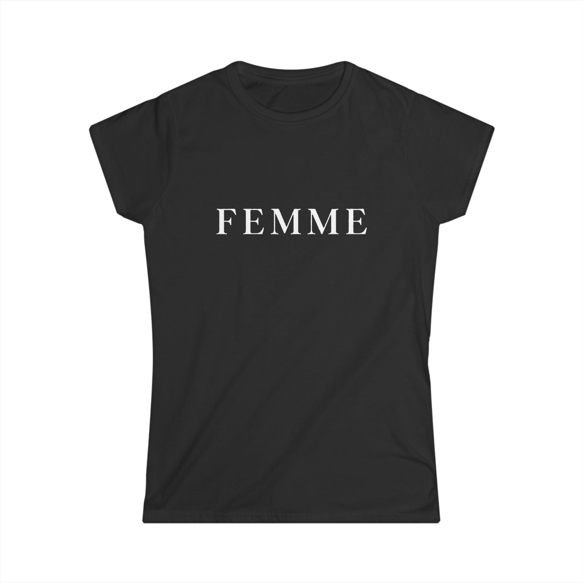 Women's T-Shirt FEMME — Classic Black Softstyle Tee