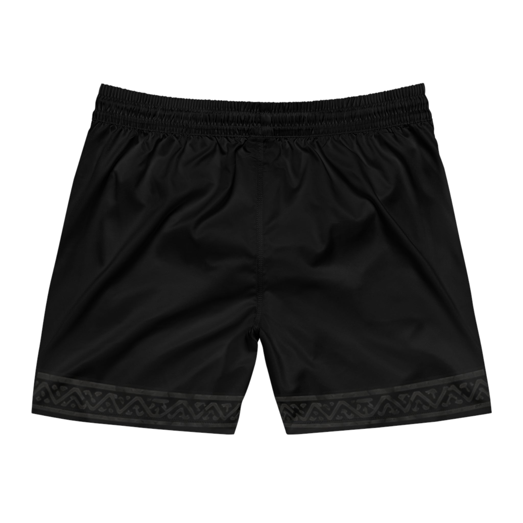 Island Warrior Tribal Mask Swim Shorts — Mid-Length Men’s Beach Trunks