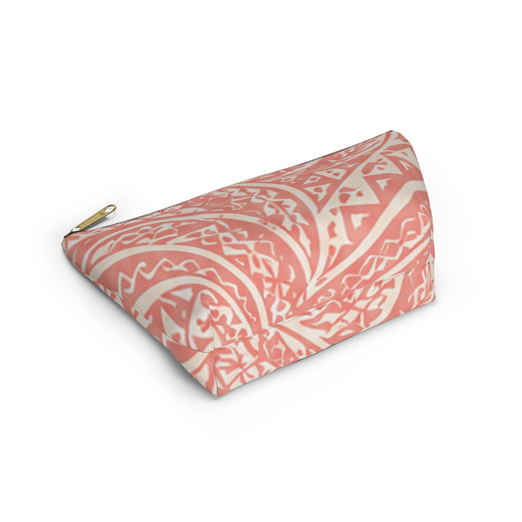 Maui Pink Lau Ti Leaf Accessory Pouch — T‑Bottom Travel Case