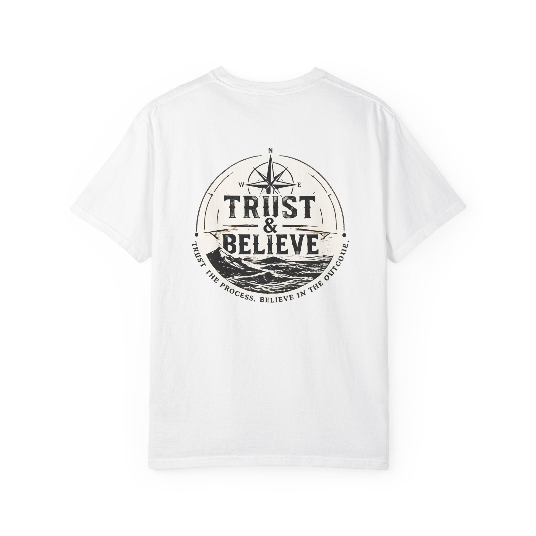 Trust & Believe Nautical Graphic T-Shirt — Compass Back Print