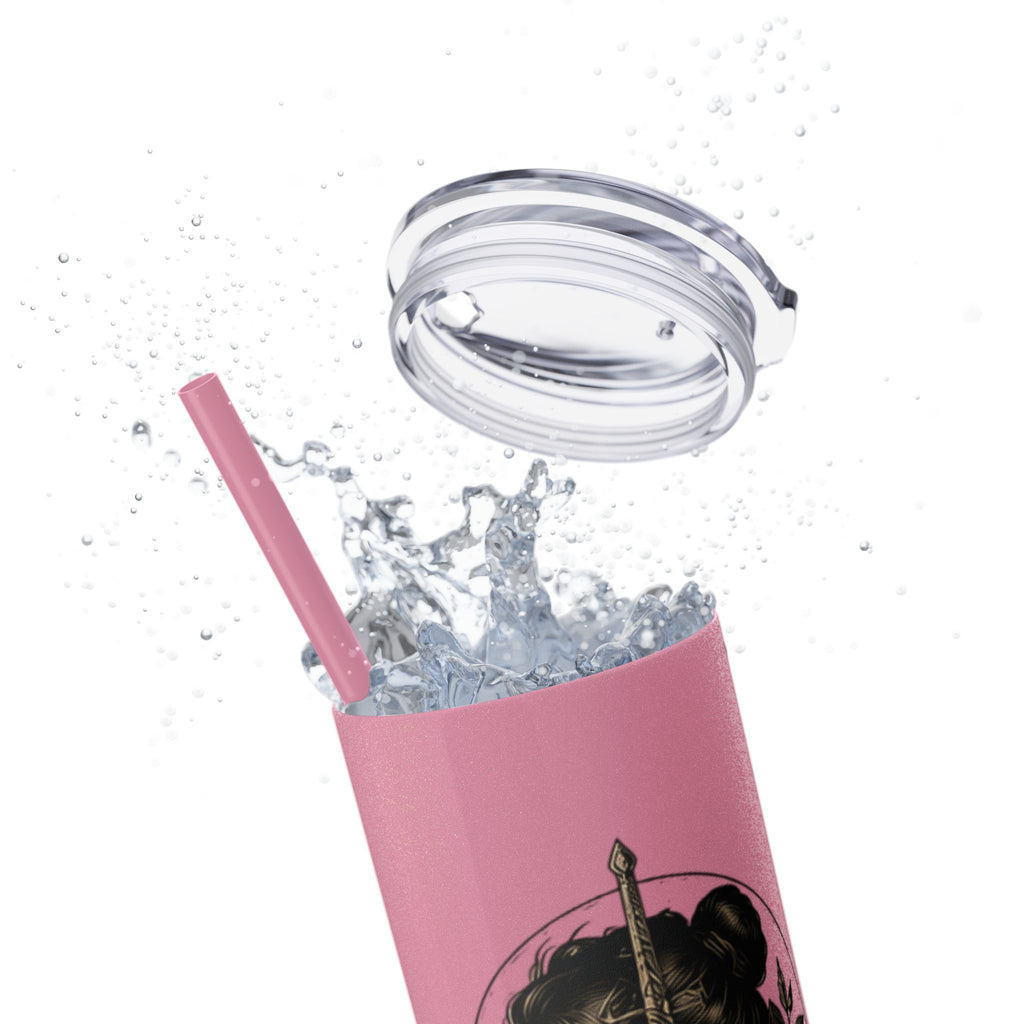 20oz Skinny Tumbler — “Built With Grace, Made of Steel” Warrior Woman Design