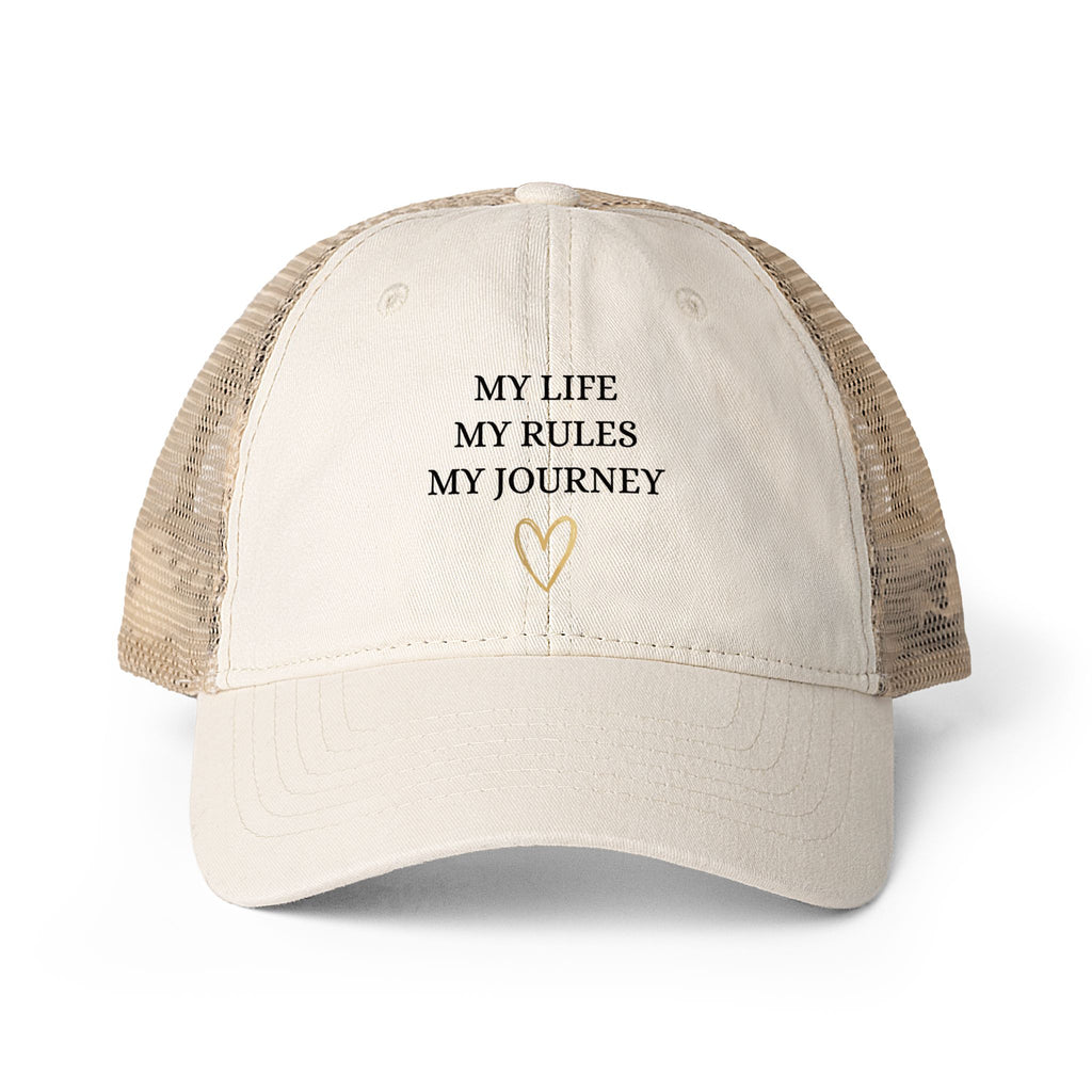 Feminine Strength Washed Mesh-Back Cap Print