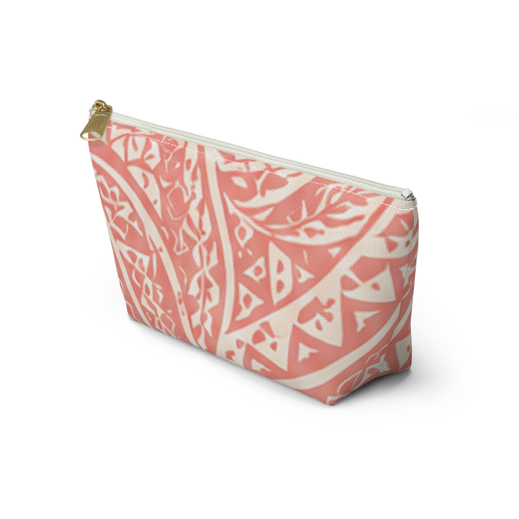 Maui Pink Lau Ti Leaf Accessory Pouch — T‑Bottom Travel Case