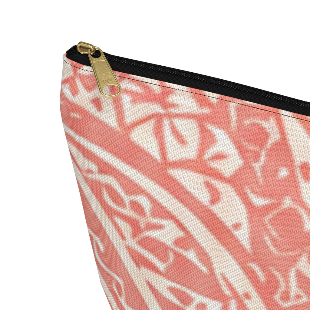 Maui Pink Lau Ti Leaf Accessory Pouch — T‑Bottom Travel Case