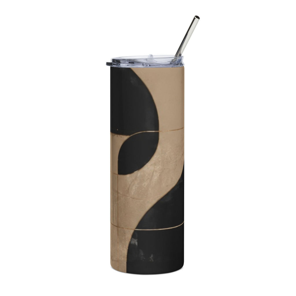Geometric Minimal Luxury Stainless Steel Tumbler — 20oz