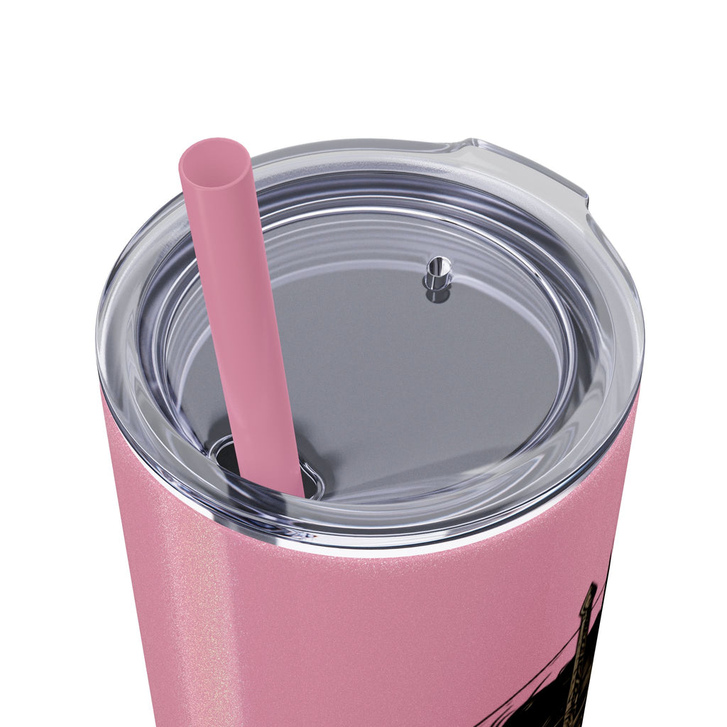 20oz Skinny Tumbler — “Built With Grace, Made of Steel” Warrior Woman Design