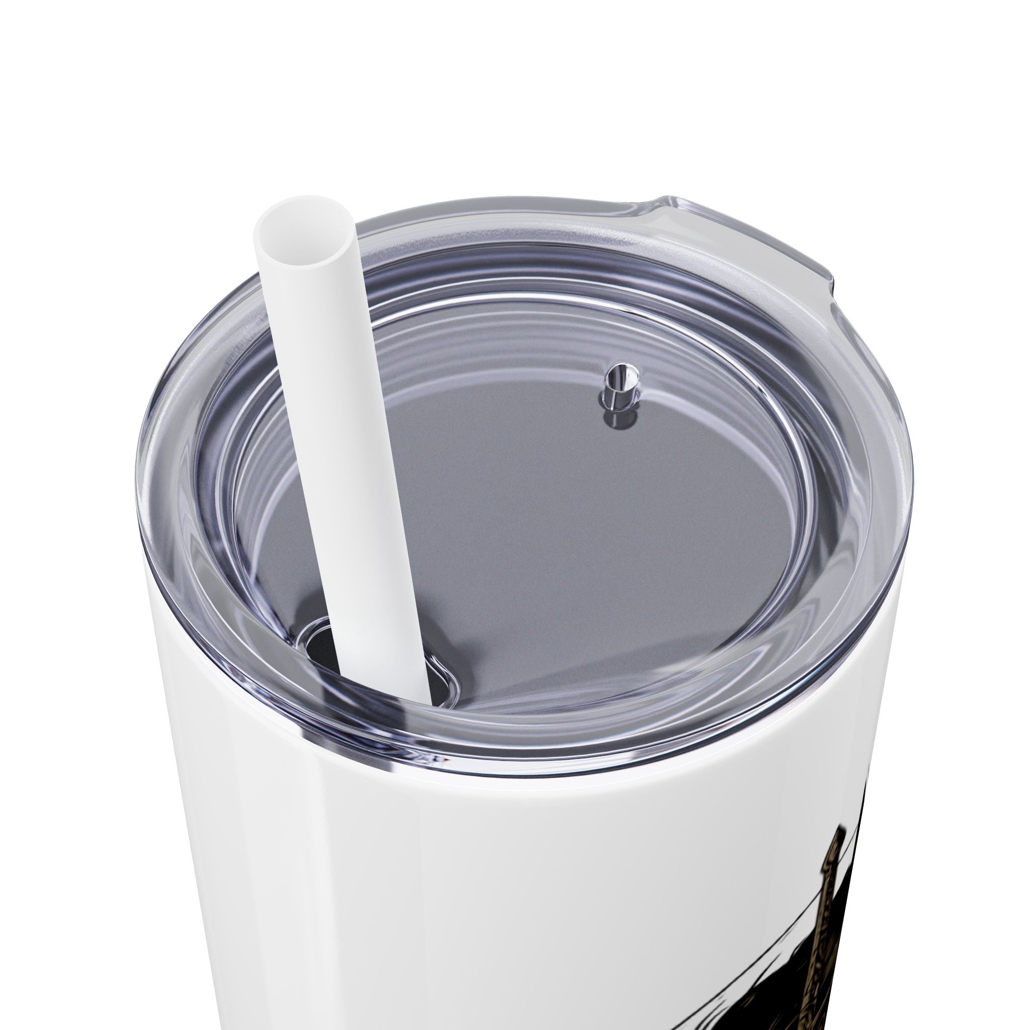 20oz Skinny Tumbler — “Built With Grace, Made of Steel” Warrior Woman Design