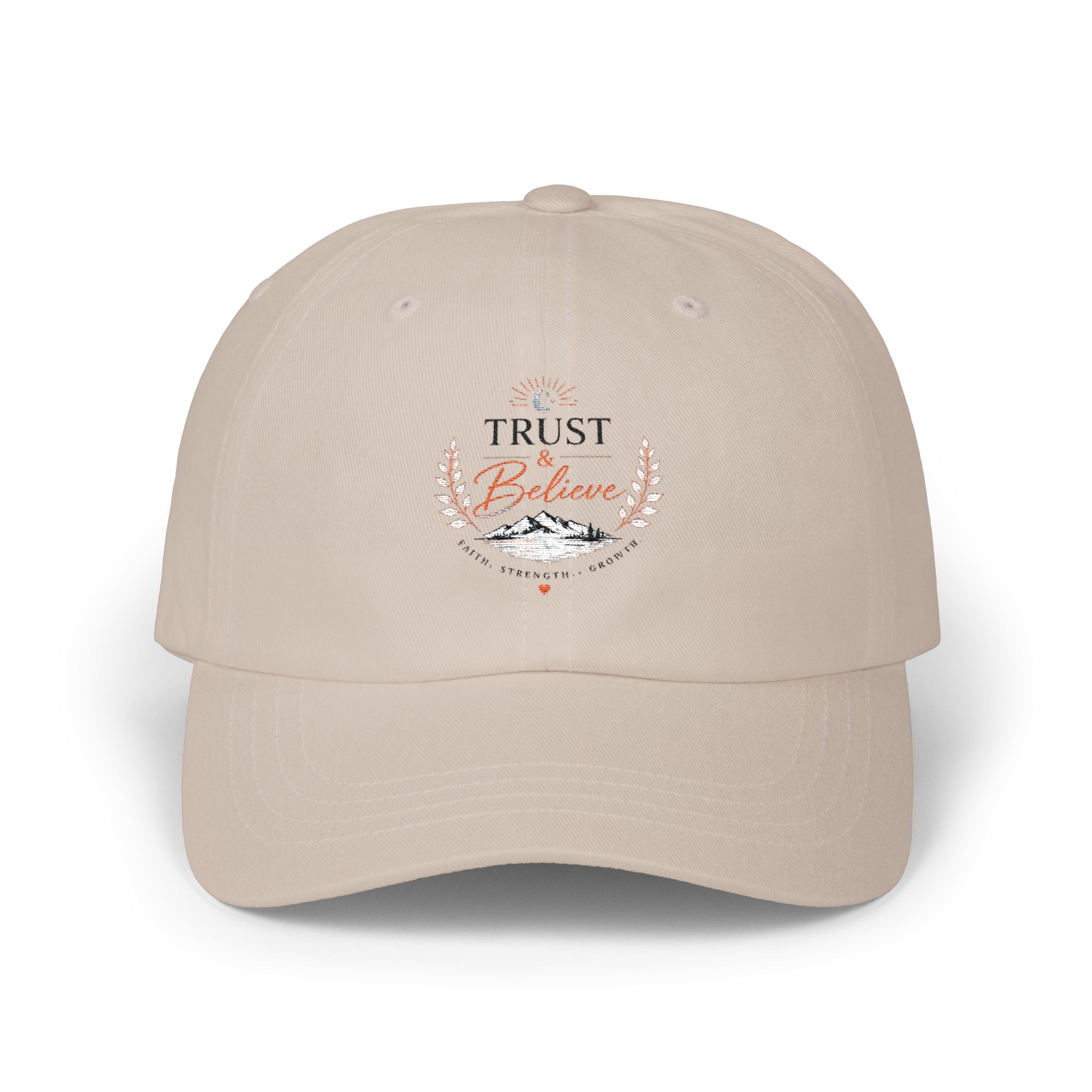 Trust & Believe Dad Cap – Inspirational Embroidered Baseball Hat