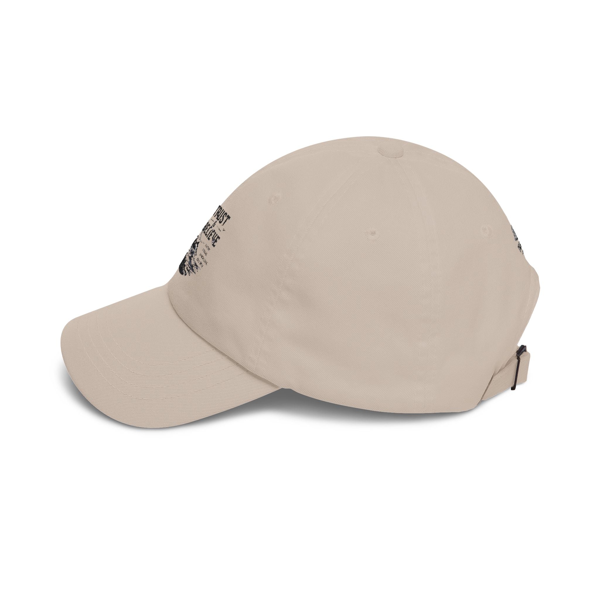 Dad Cap – "Trust & Believe" Palm Tree Wave Embroidered Hat