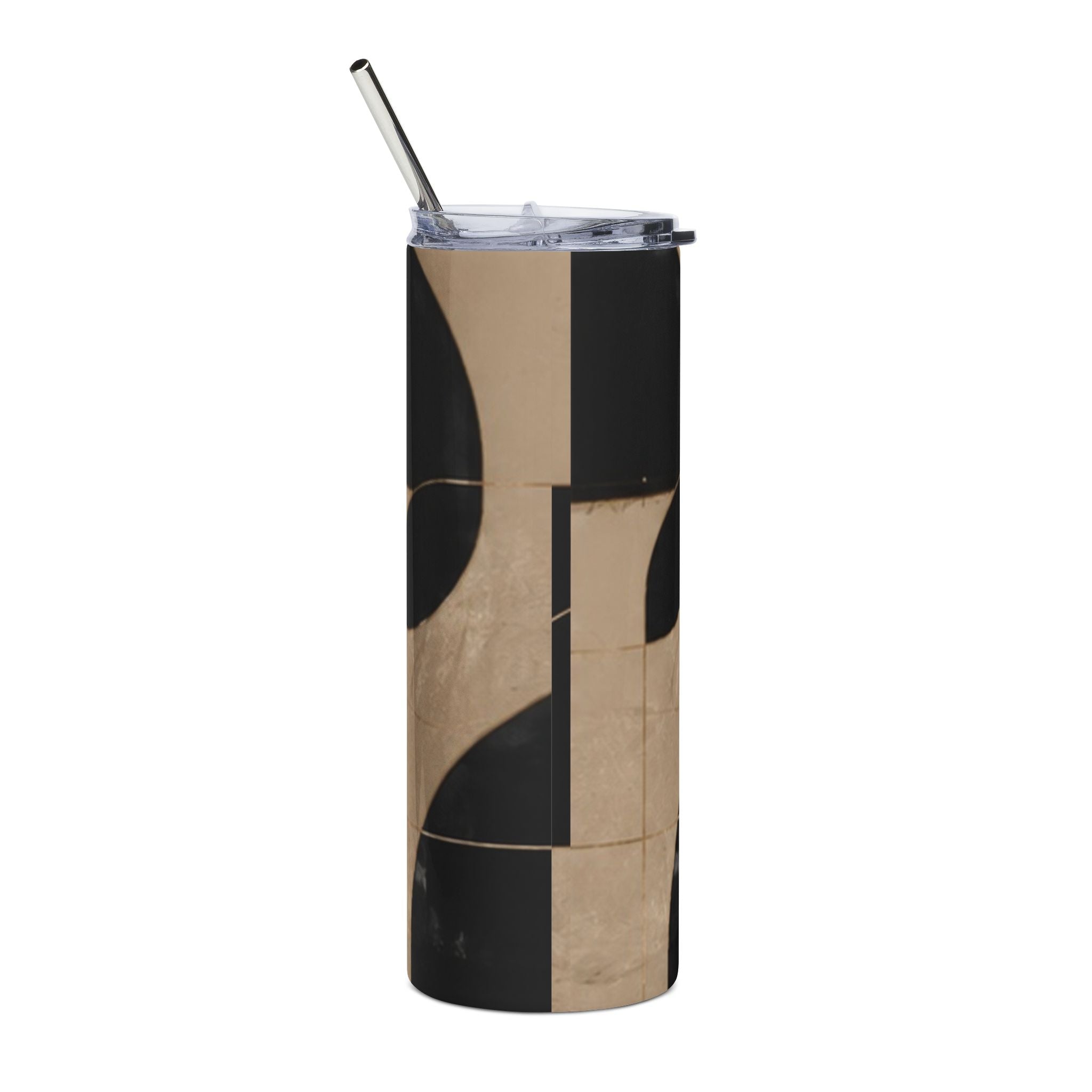 Geometric Minimal Luxury Stainless Steel Tumbler — 20oz