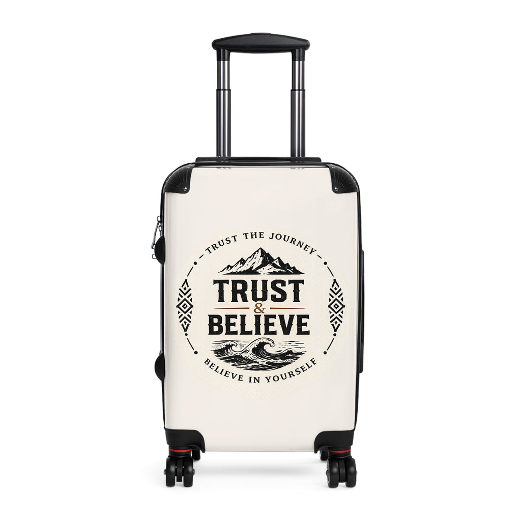Trust & Believe Suitcase – Inspirational Travel Carry-On with 'Trust the Journey' Design