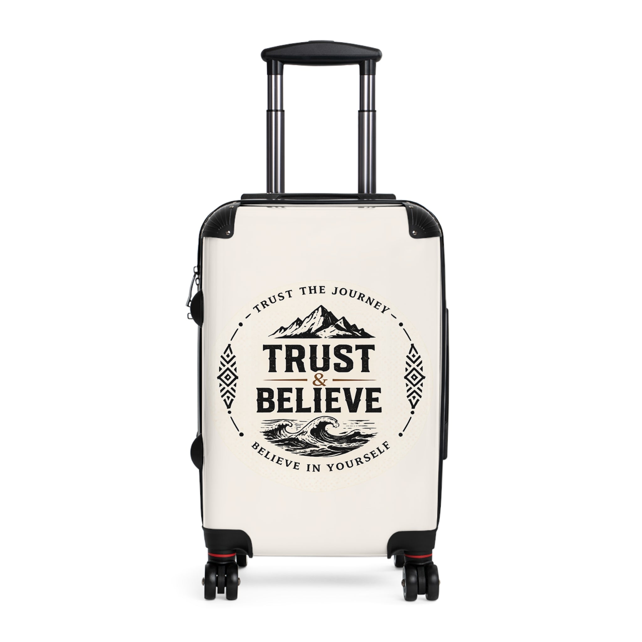 Trust & Believe Suitcase – Inspirational Travel Carry-On with 'Trust the Journey' Design