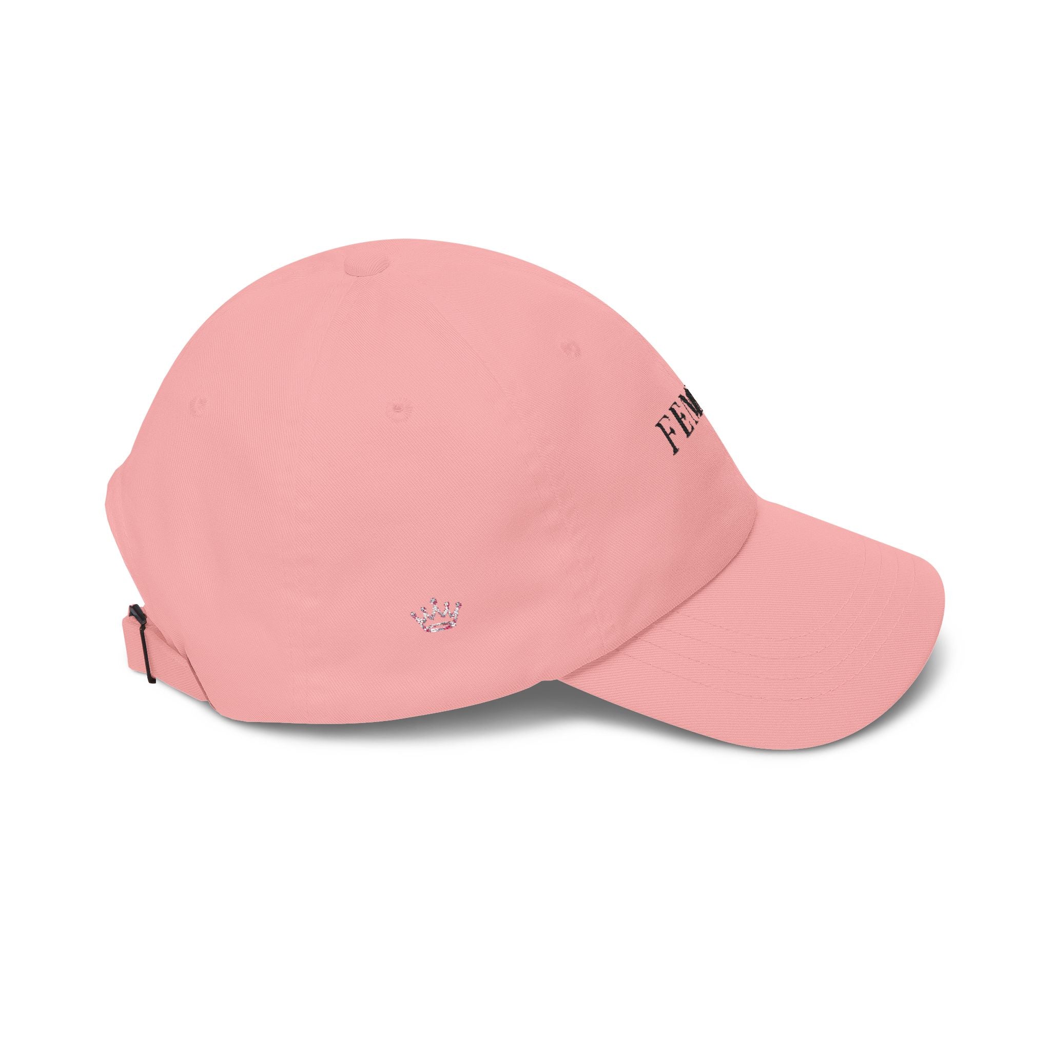 Femme Embroidered Dad Cap — Pink Casual Baseball Hat