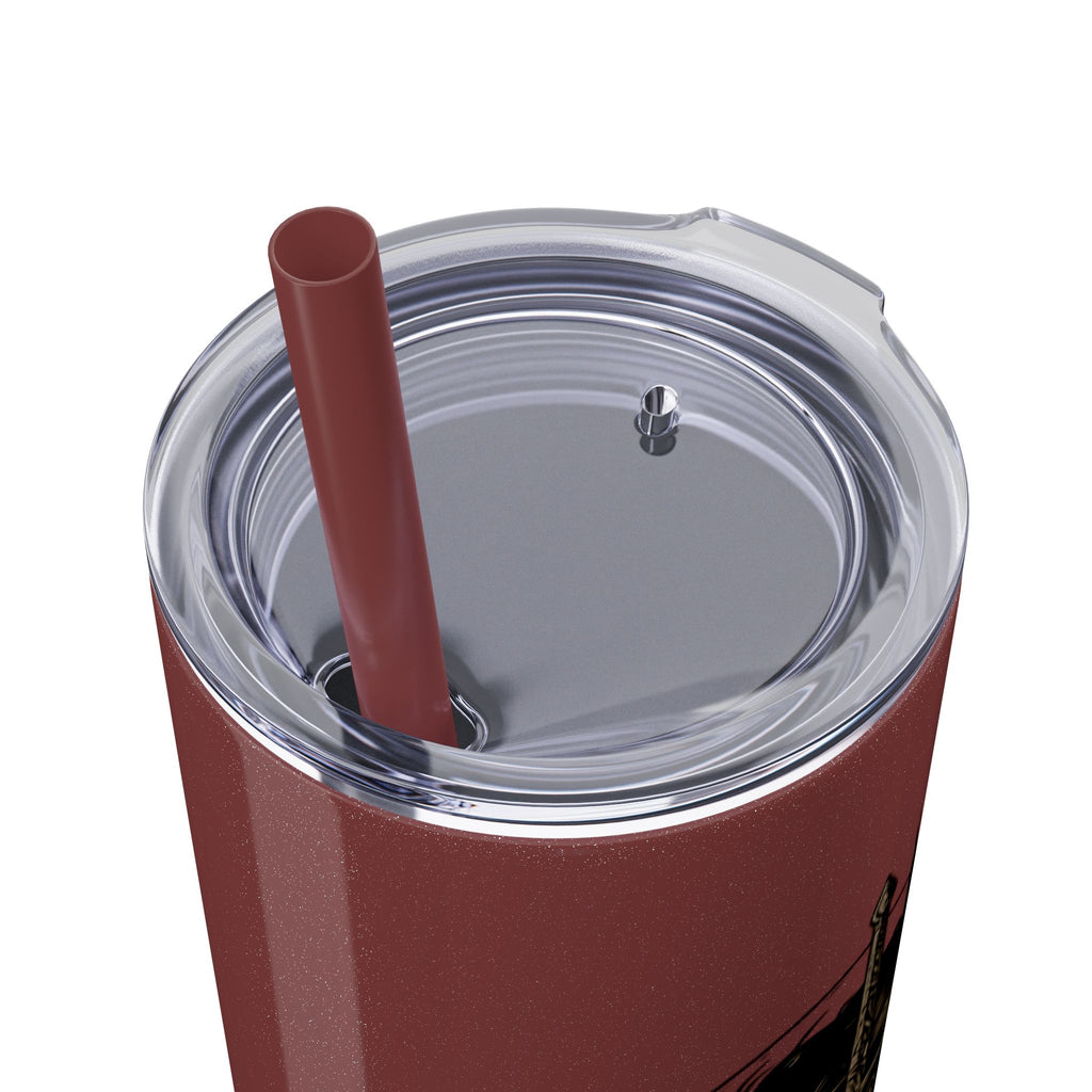 20oz Skinny Tumbler — “Built With Grace, Made of Steel” Warrior Woman Design
