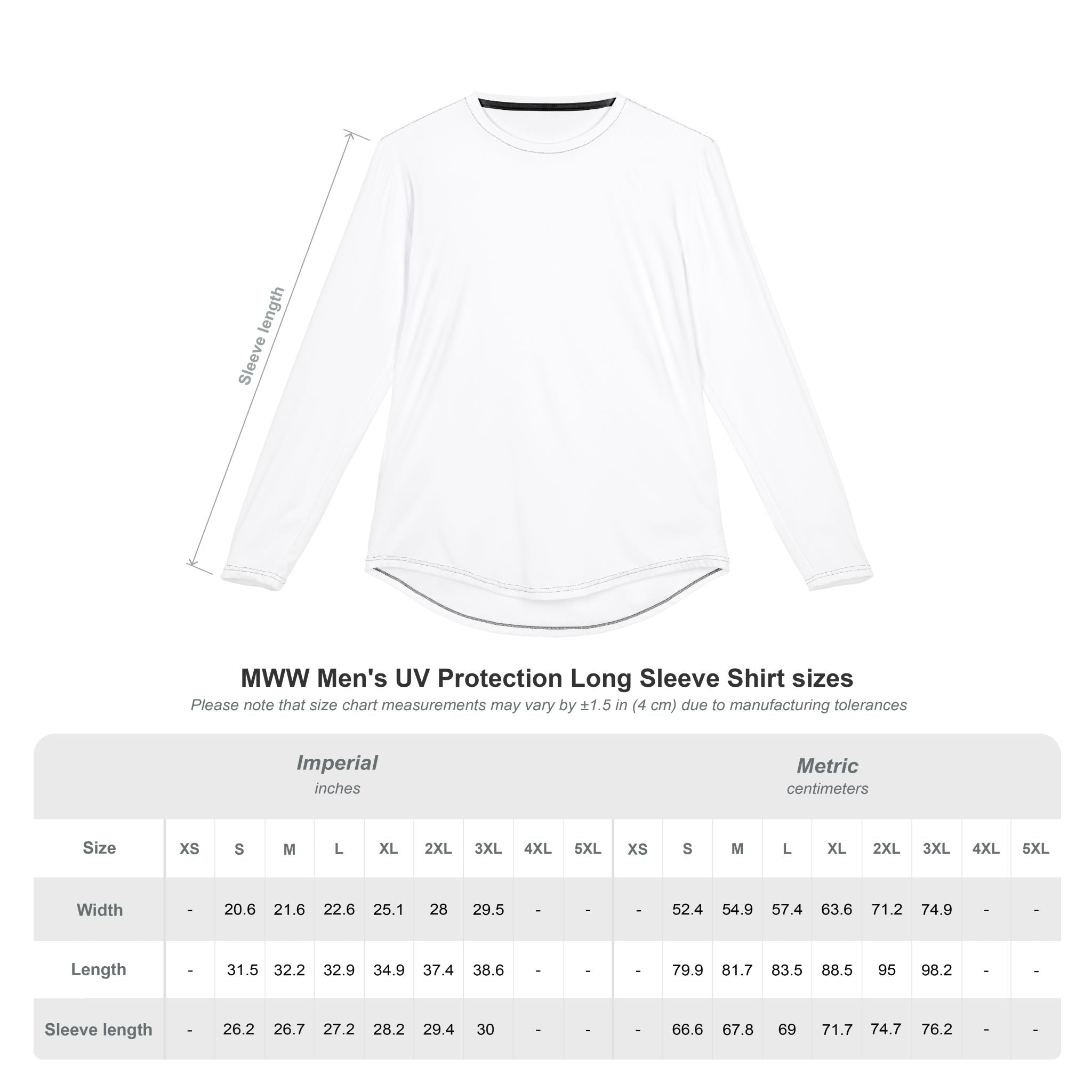 Men's UV Long Sleeve Performance Shirt — Reflective 'A' Logo, Sleeve Accents