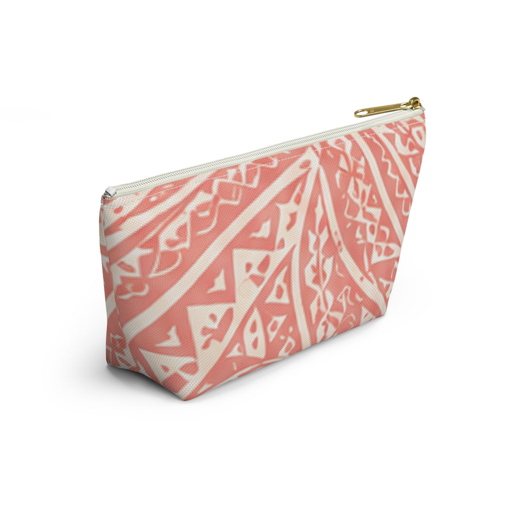 Maui Pink Lau Ti Leaf Accessory Pouch — T‑Bottom Travel Case