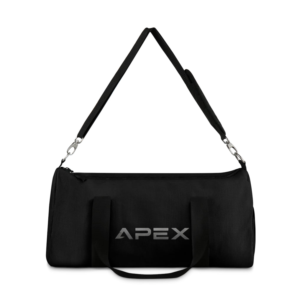 Apex Black Travel Duffel Bag — Durable Gym & Weekend Carryall