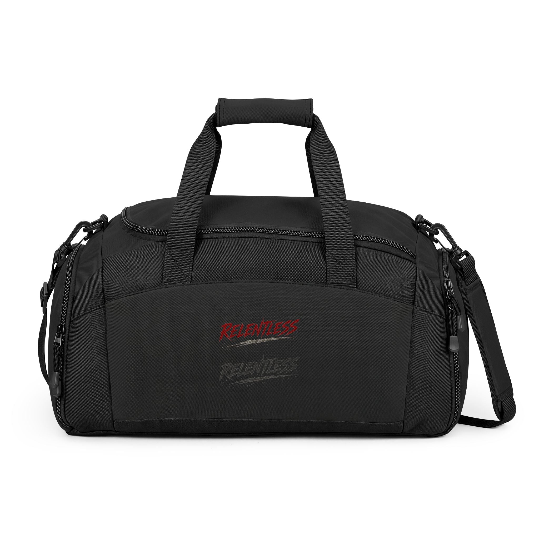 Relentless Athletic Gym Bag — Compact Duffle with 'Relentless' Graphic