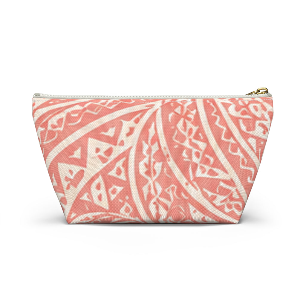 Maui Pink Lau Ti Leaf Accessory Pouch — T‑Bottom Travel Case
