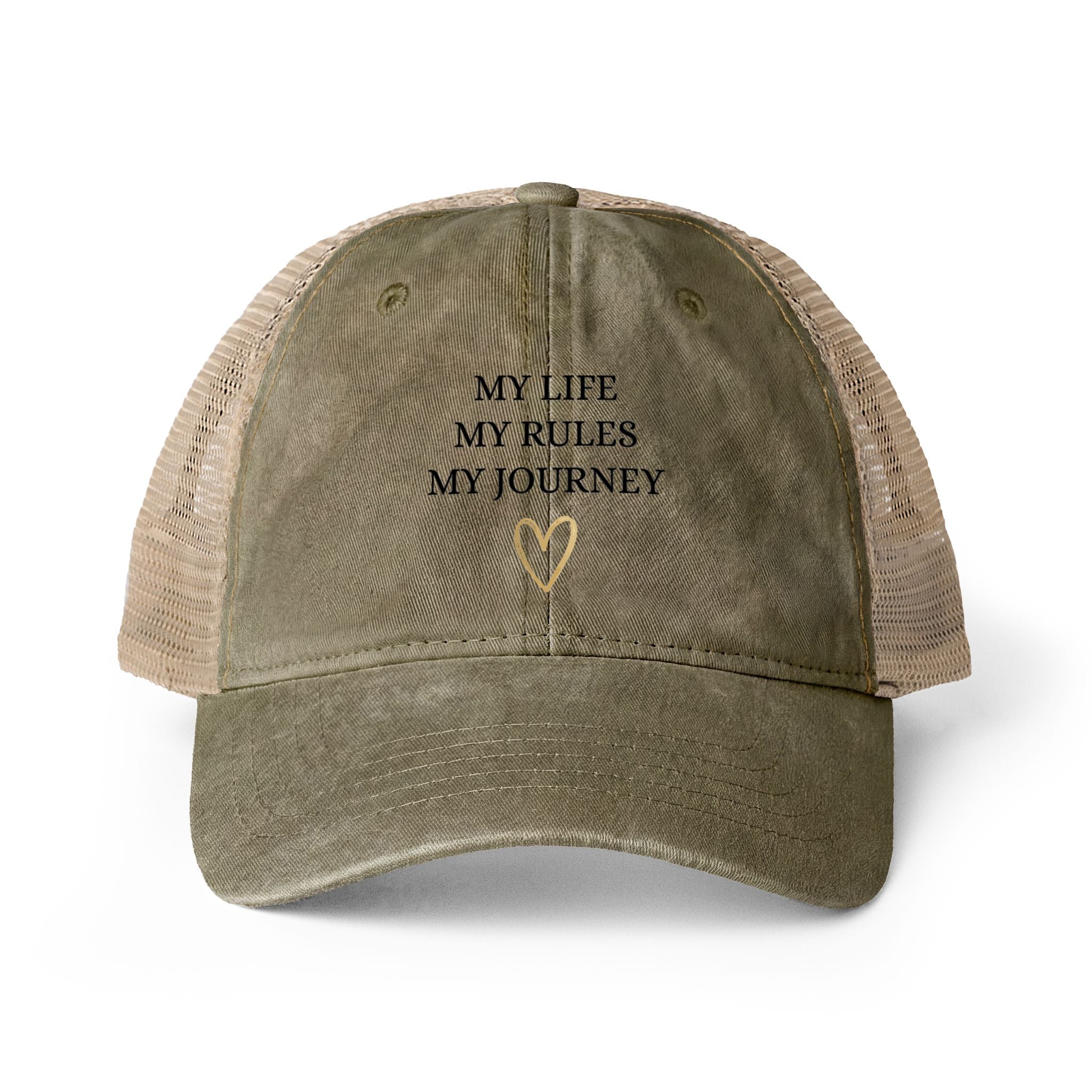 Feminine Strength Washed Mesh-Back Cap Print
