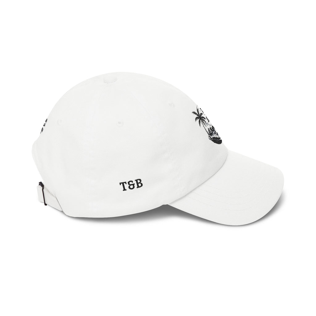 Dad Cap – "Trust & Believe" Palm Tree Wave Embroidered Hat