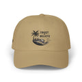 Dad Cap – "Trust & Believe" Palm Tree Wave Embroidered Hat