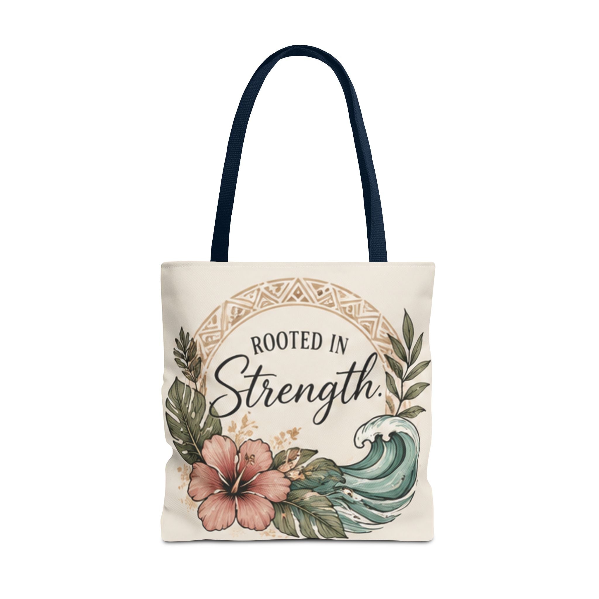 Rooted in Strength Niho Mano Shark Tooth Tribal Tote Bag