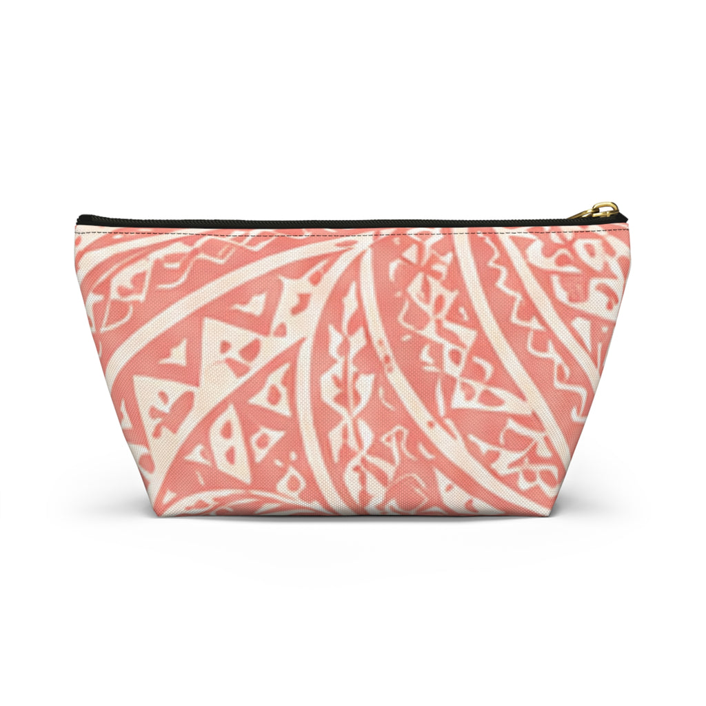 Maui Pink Lau Ti Leaf Accessory Pouch — T‑Bottom Travel Case
