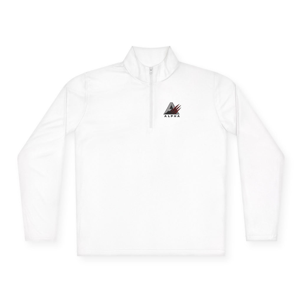 Alpha Logo Quarter-Zip Pullover — Minimal Athletic Half-Zip