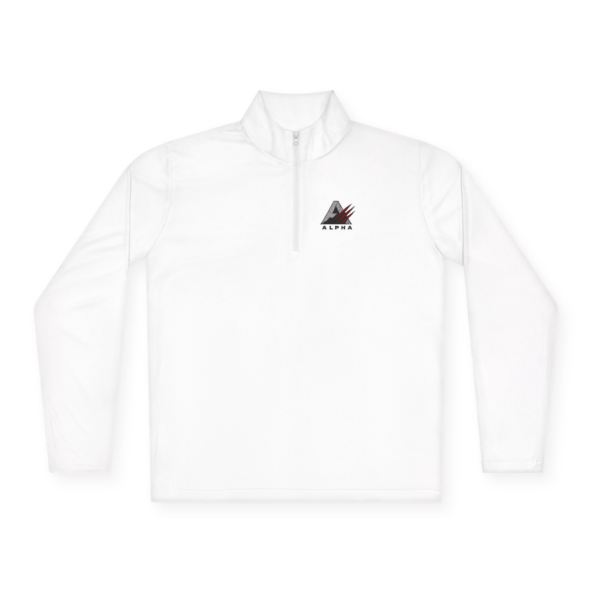 Alpha Logo Quarter-Zip Pullover — Minimal Athletic Half-Zip