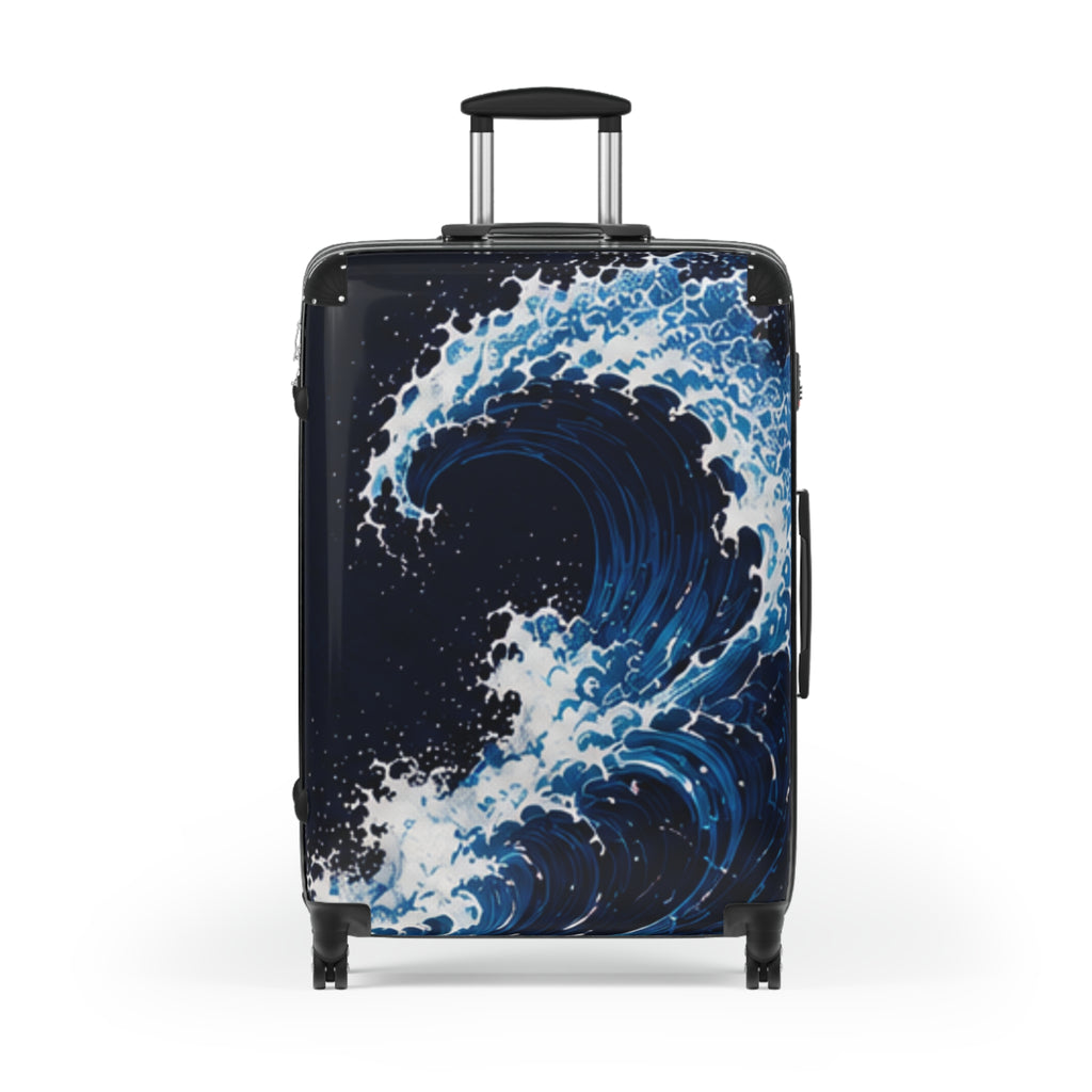 Hawaii Ocean Current Suitcase — Tropical Wave Travel Luggage