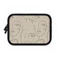 Abstract Line Art Faces Laptop Sleeve