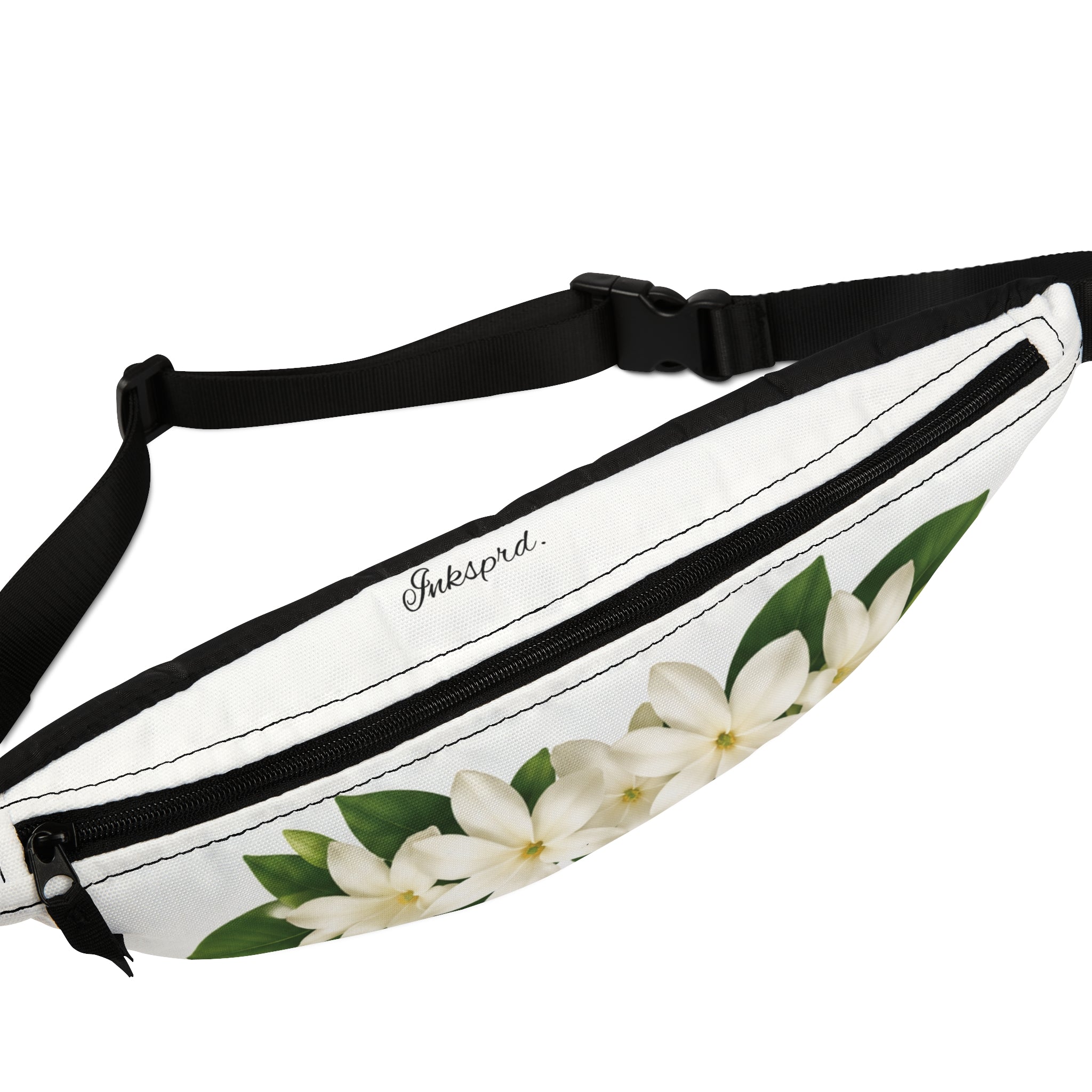 Fanny Pack — White Gardenia Floral Waist Bag