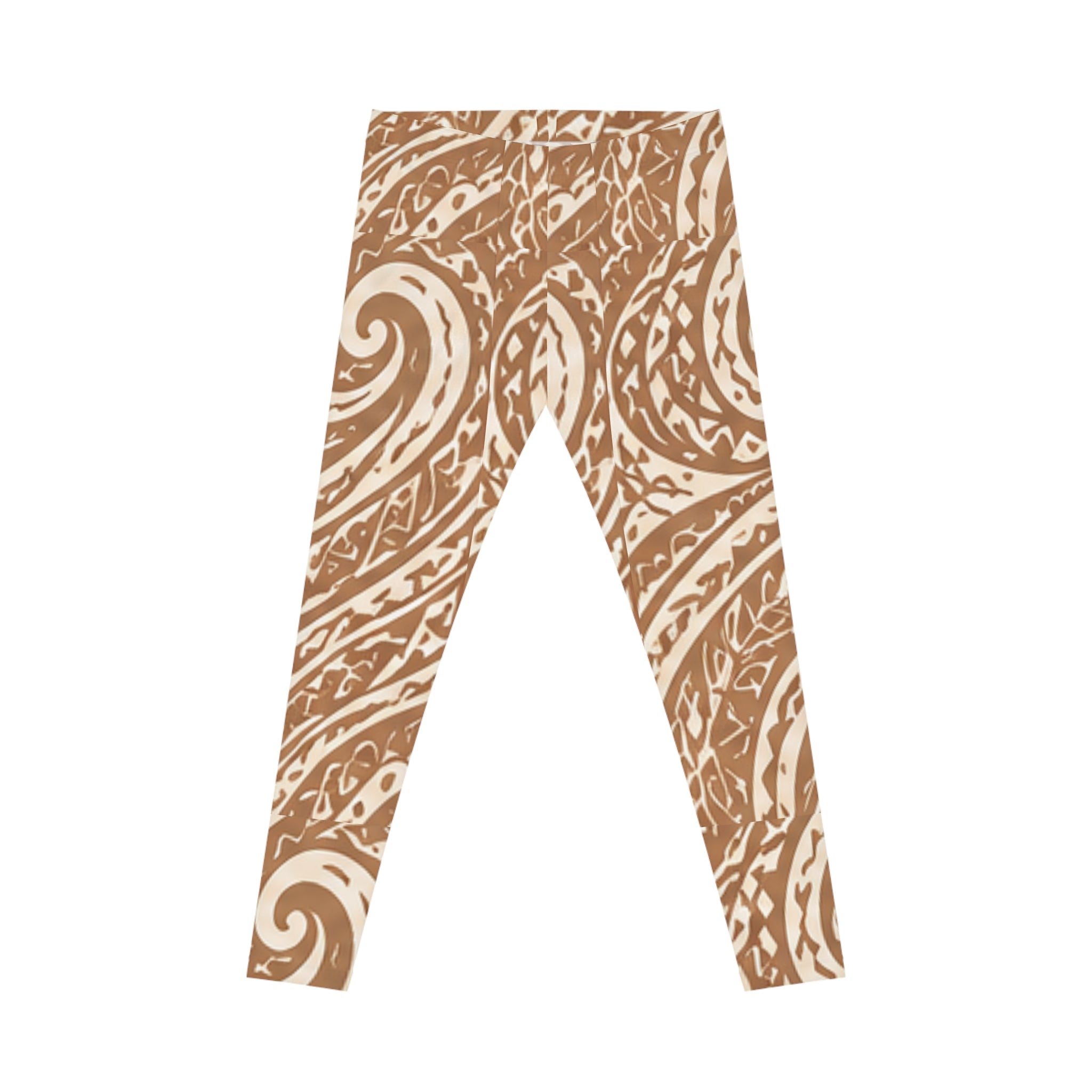 Coconut Tribal Casual Leggings — 'wai' Water-Inspired All-Over Print