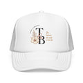 Trucker Hat — 'She Believed She Could So She Did' Floral Monogram
