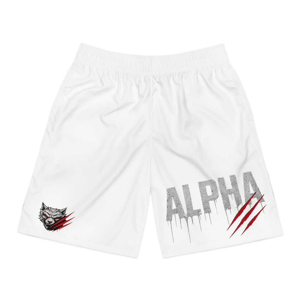 Alpha Wolf Jogger Shorts — Men’s Athletic Shorts with Wolf Graphic & Claw Marks