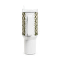 40oz Floral Roots Tumbler — “Deep Roots, Endless Growth” Mauna tribal design Travel Mug