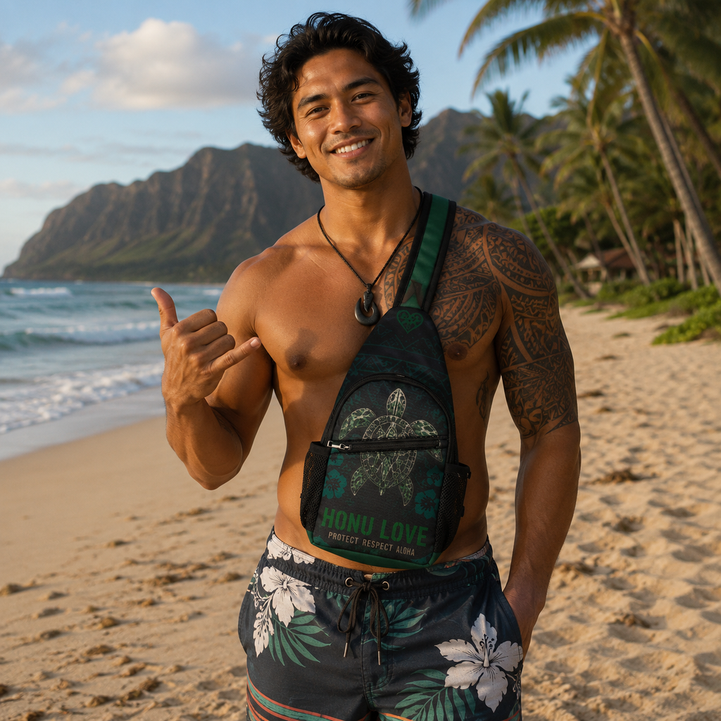 Honu Love Sea Turtle Chest Bag