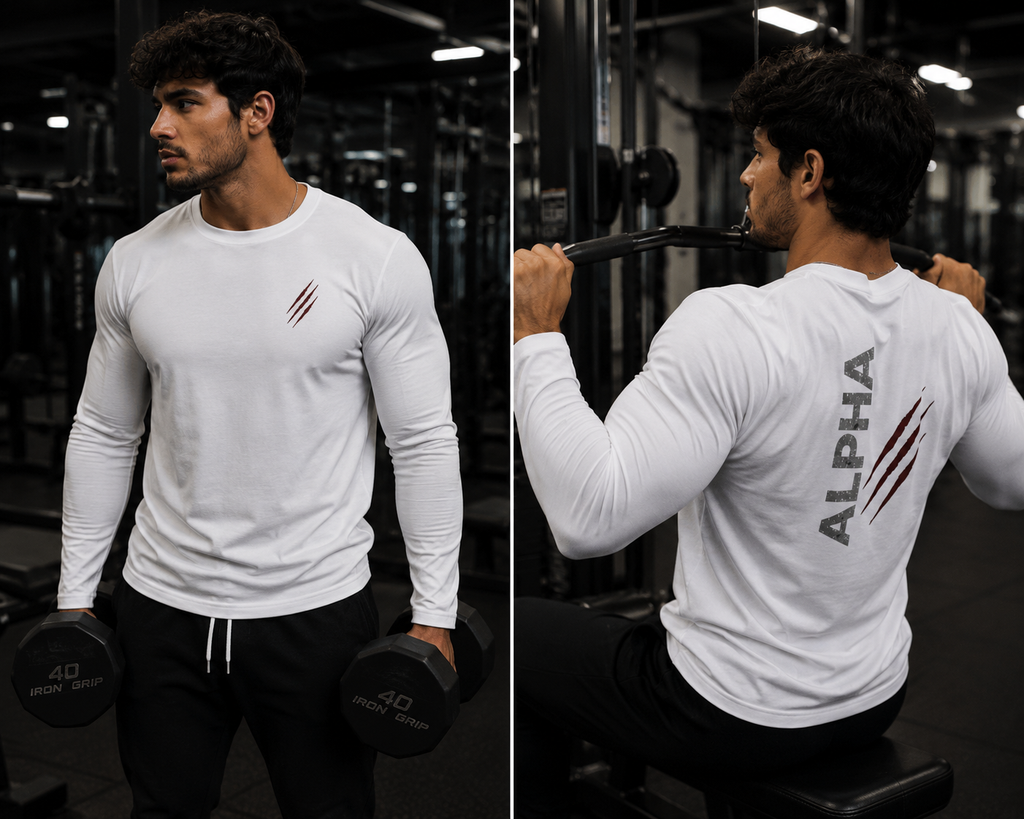 Alpha Performance Long Sleeve Shirt — 'alpha' Graphic