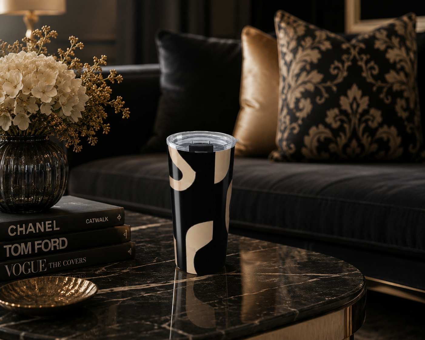 20oz Abstract Shapes Tumbler — Modern Geometric Drinkware