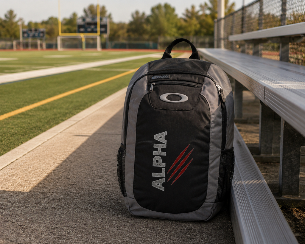 Alpha Enduro 20L Backpack — Rugged Everyday Pack with 'ALPHA' Text & Claw Mark Design