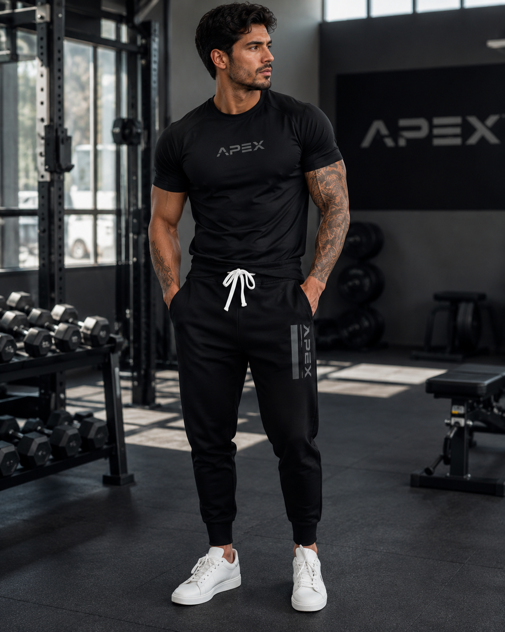Apex Athletic Joggers — Men's Performance Black Sweatpants