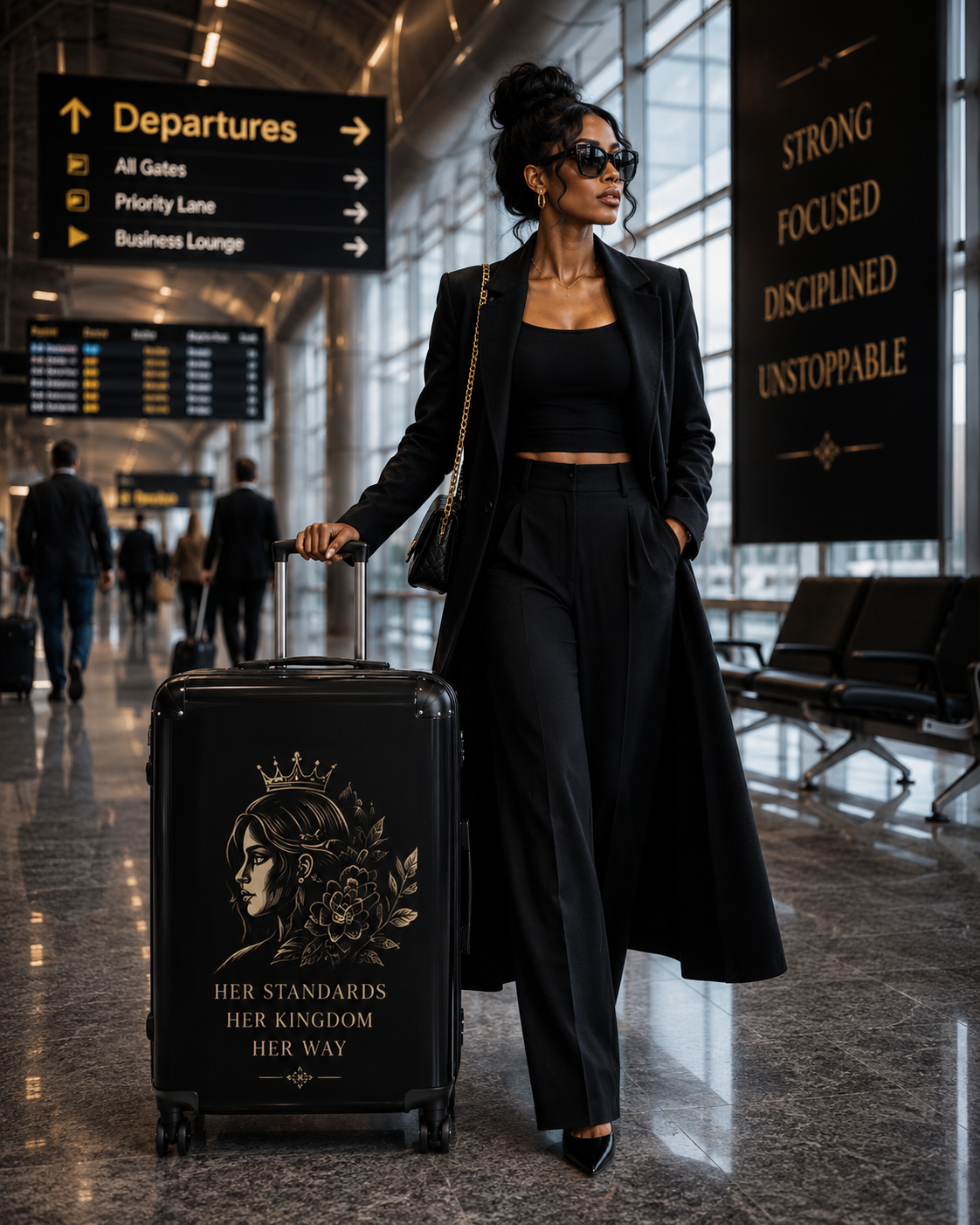 Suitcase — 'Her Standards, Her Kingdom, Her Way' Empowerment Carry-On
