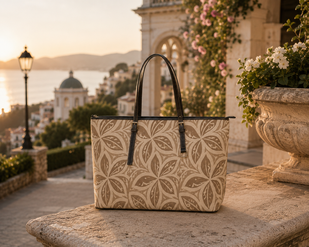 Plumeria (Pua Melia) Leather Shoulder Bag — Beauty, Positivity & New Beginnings