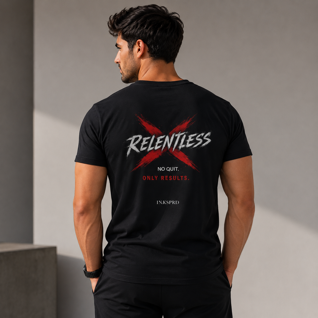 Relentless T-Shirt — 'No Excuses, Only Results' Motivational Tee
