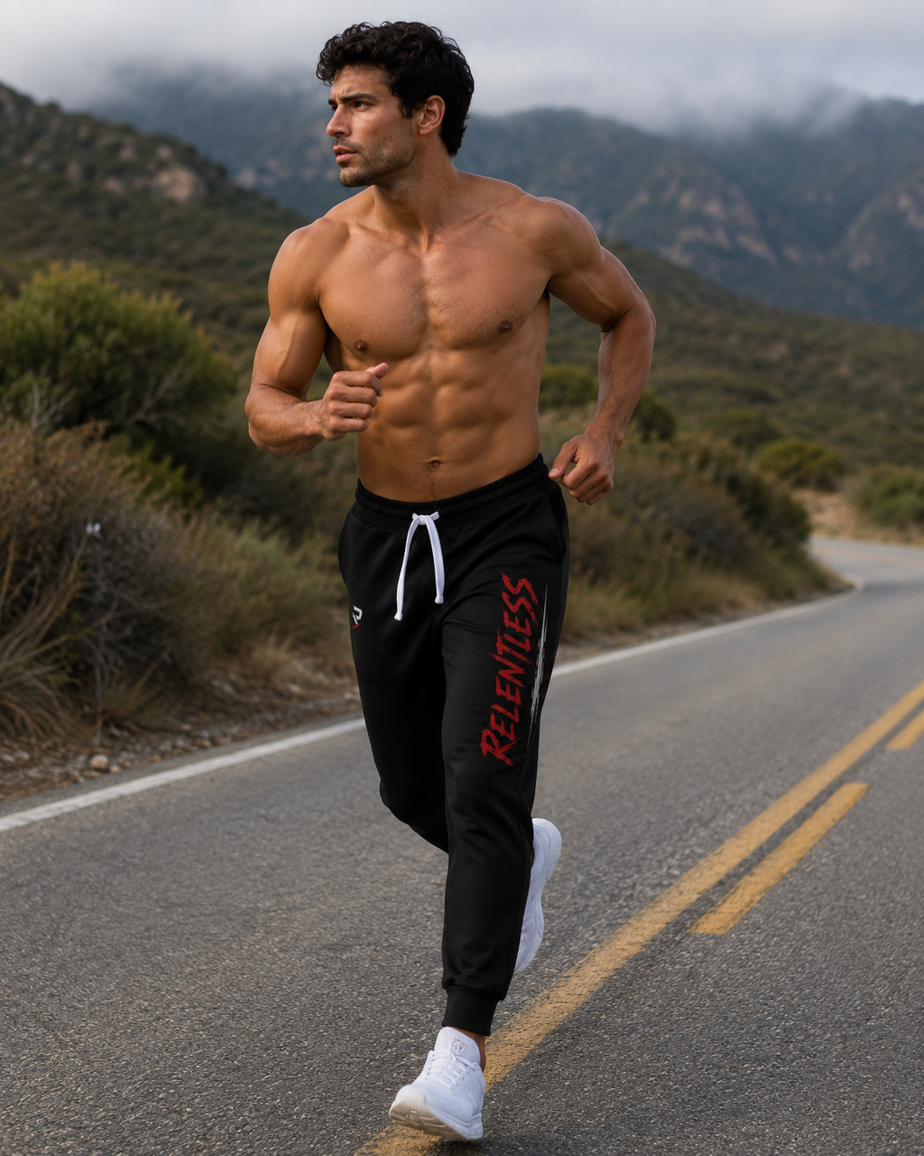Relentless Athletic Joggers — Black Performance Track Pants